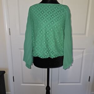 Esley Teal Lace Women's Blouse
